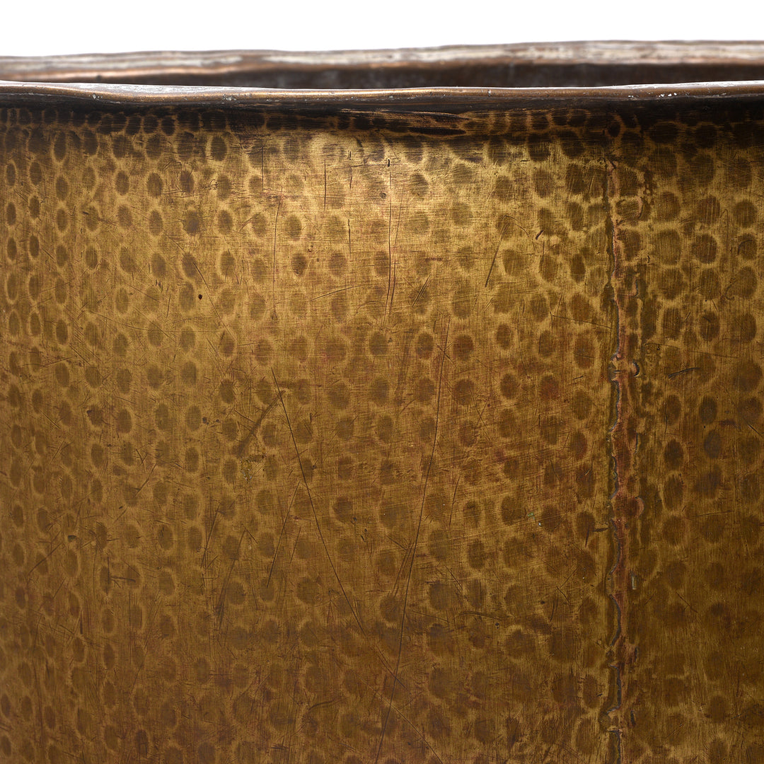 Detail From Antique Brass Water Pot From Rajasthan For Planter - Mid 19th Century | Indigo Antiques