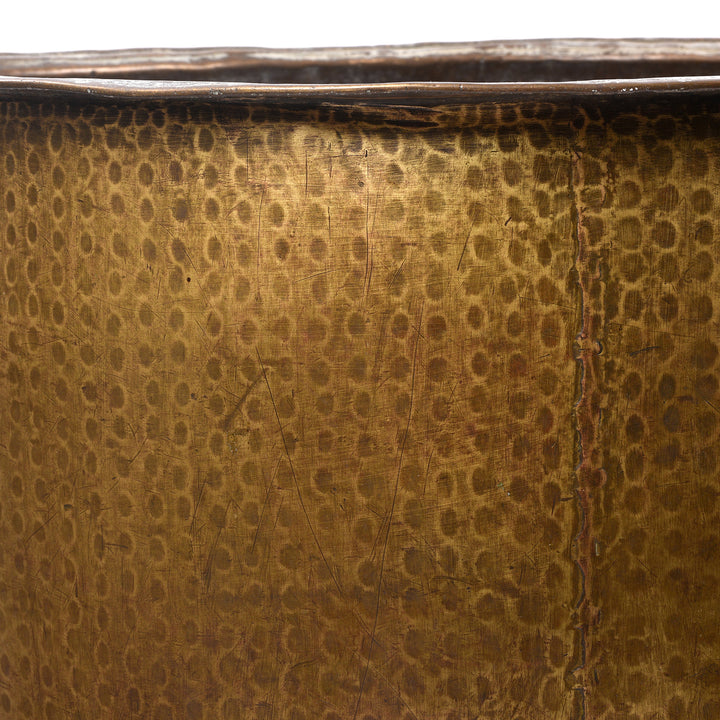 Detail From Antique Brass Water Pot From Rajasthan For Planter - Mid 19th Century | Indigo Antiques