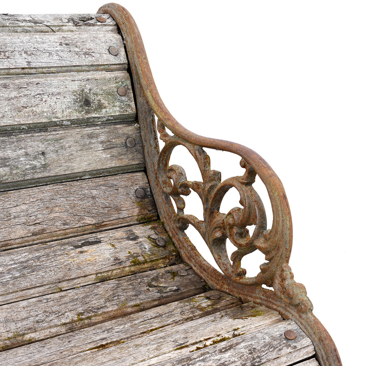 Arm Rest Detail From Antique Indian Cast Iron Garden Bench | Indigo Antiques