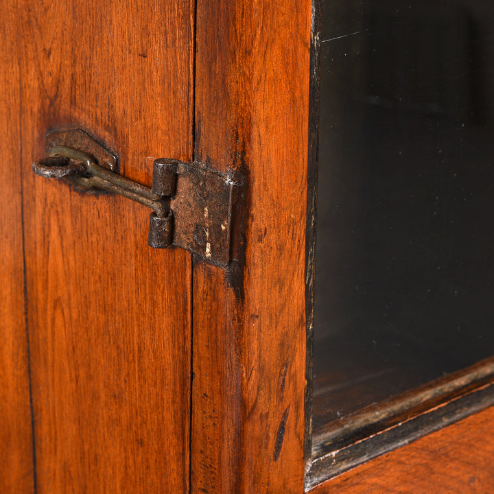 Latch Detail From Antique Indian Teak Glazed Wall Cabinet | Indigo Antiques