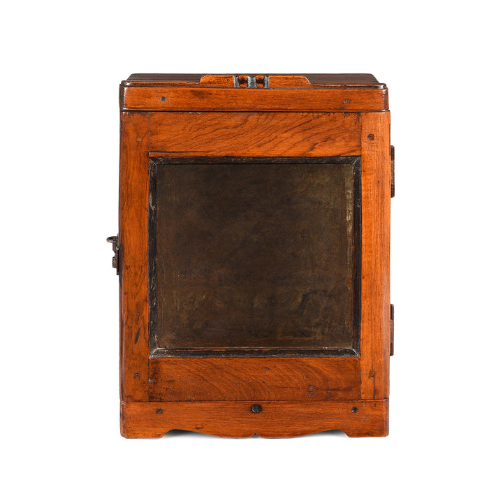 Antique Indian Teak Glazed Wall Cabinet | Indigo Antiques