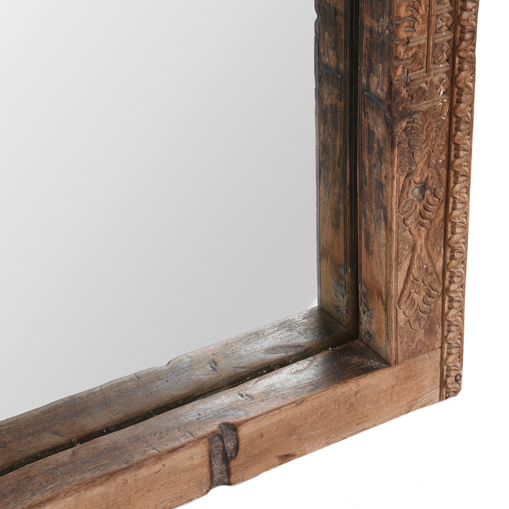 Frame Depth Detail From Antique Carved Indian Window Mirror | Indigo Antiques