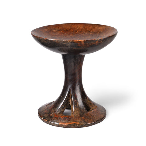 Carved Tribal Food Bowl From Nagaland - 19th Century