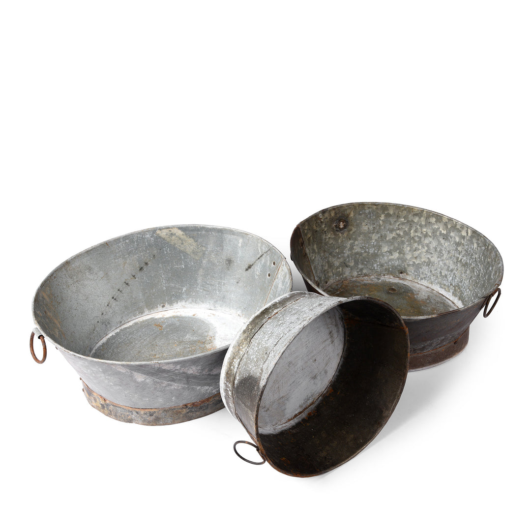 Various Sizes Of Vintage Galvanised Planter - Various Sizes | Indigo Antiques