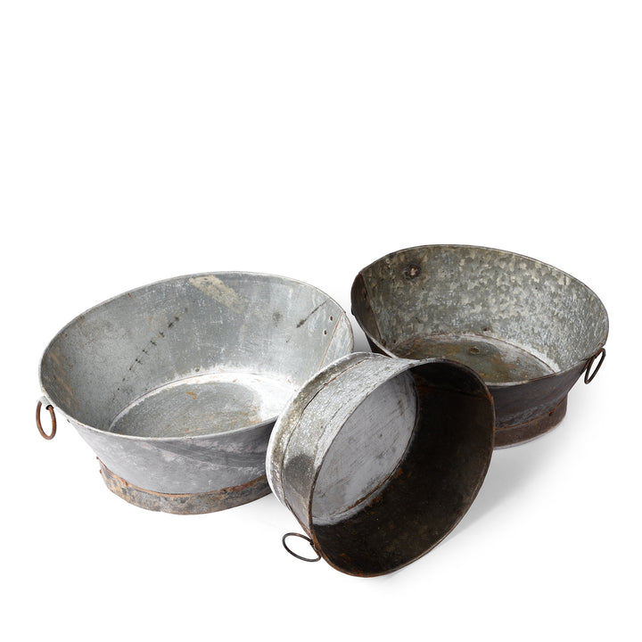 Various Sizes Of Vintage Galvanised Planter - Various Sizes | Indigo Antiques
