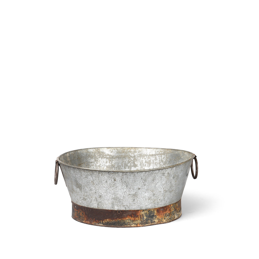 Small Vintage Galvanised Planter - Various Sizes | Indigo Antiques