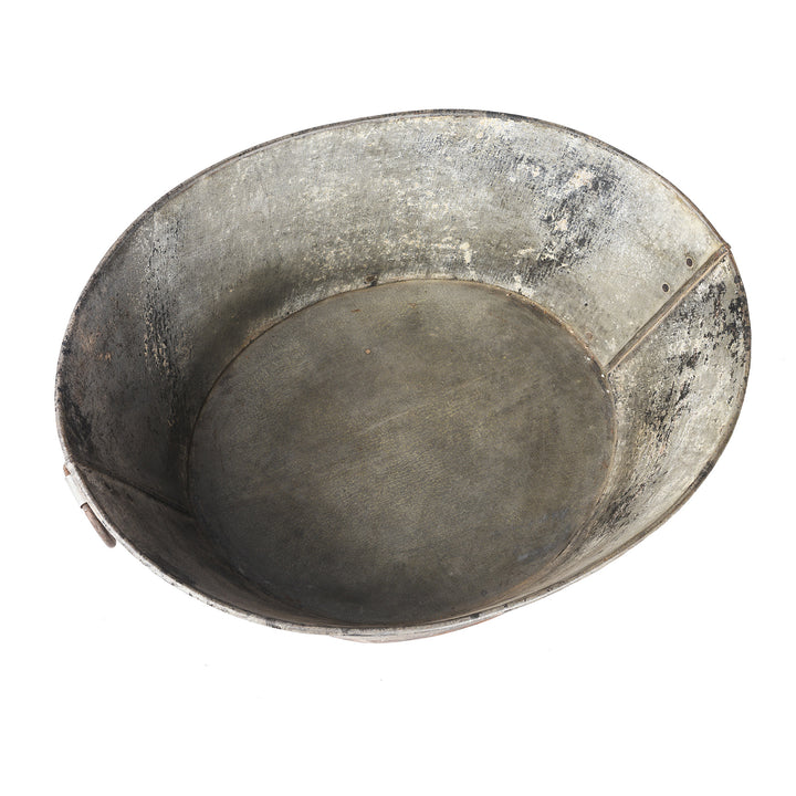 Interior Of Large Vintage Galvanised Planter - Various Sizes | Indigo Antiques