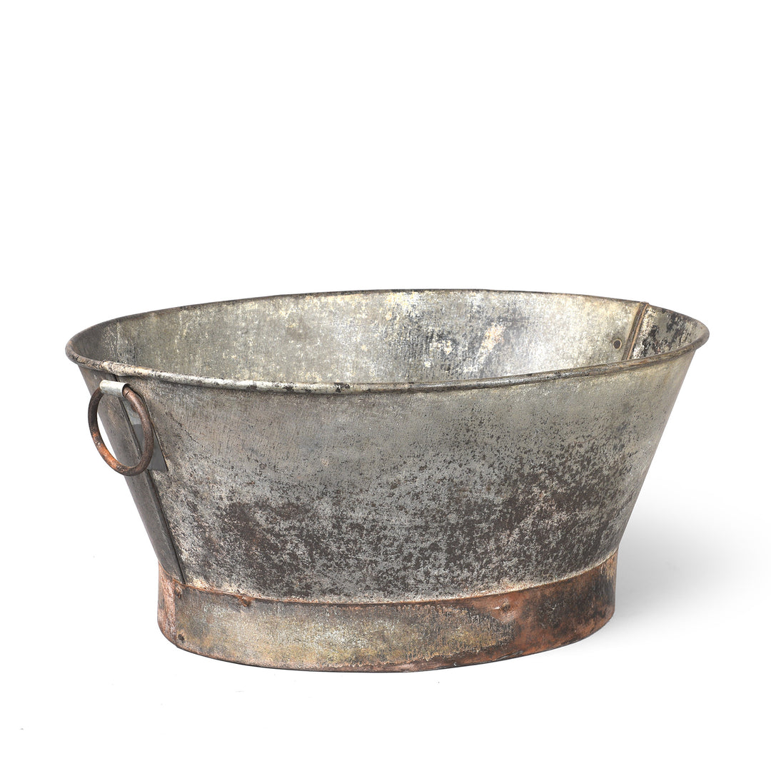 Large Vintage Galvanised Planter - Various Sizes | Indigo Antiques