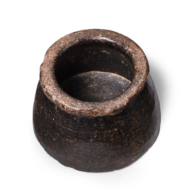 Vintage Indian Stone Plant Pot - Ca 1920's | Indigo Antiques