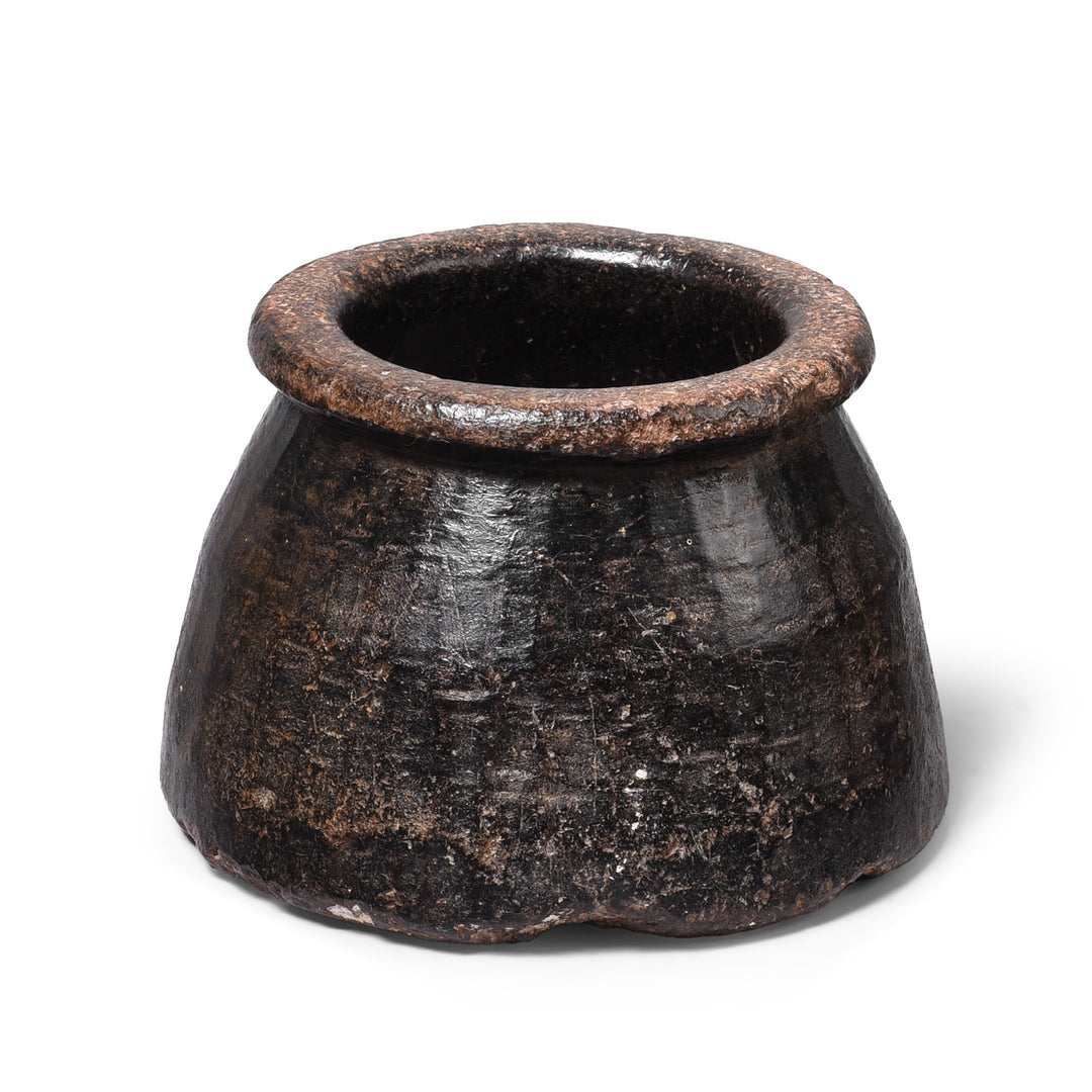 Vintage Indian Stone Plant Pot - Ca 1920's | Indigo Antiques
