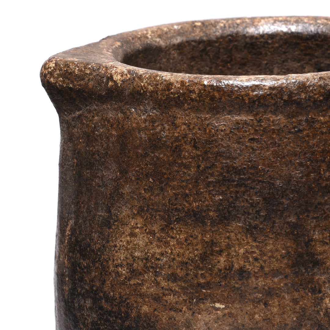 Vintage Indian Stone Plant Pot - Ca 1920's | Indigo Antiques