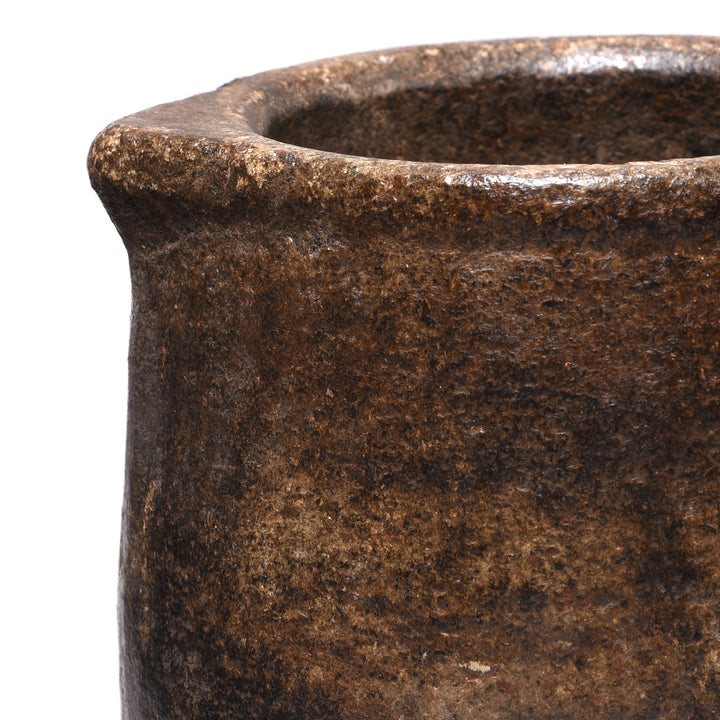 Vintage Indian Stone Plant Pot - Ca 1920's | Indigo Antiques