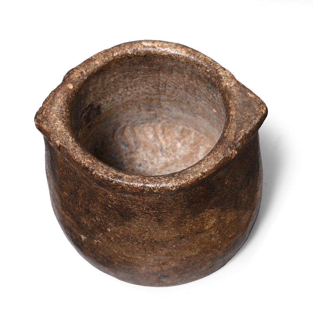 Vintage Indian Stone Plant Pot - Ca 1920's | Indigo Antiques