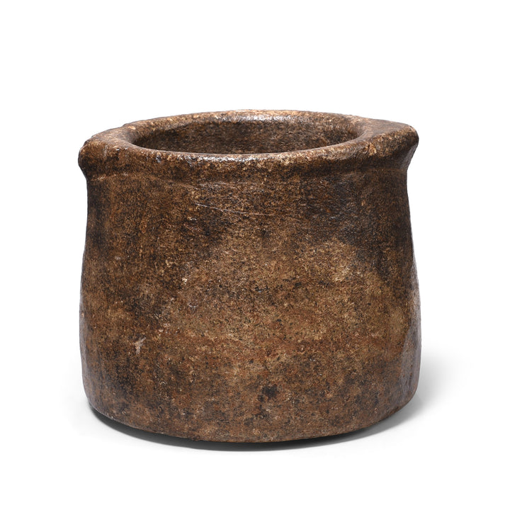Vintage Indian Stone Plant Pot - Ca 1920's | Indigo Antiques