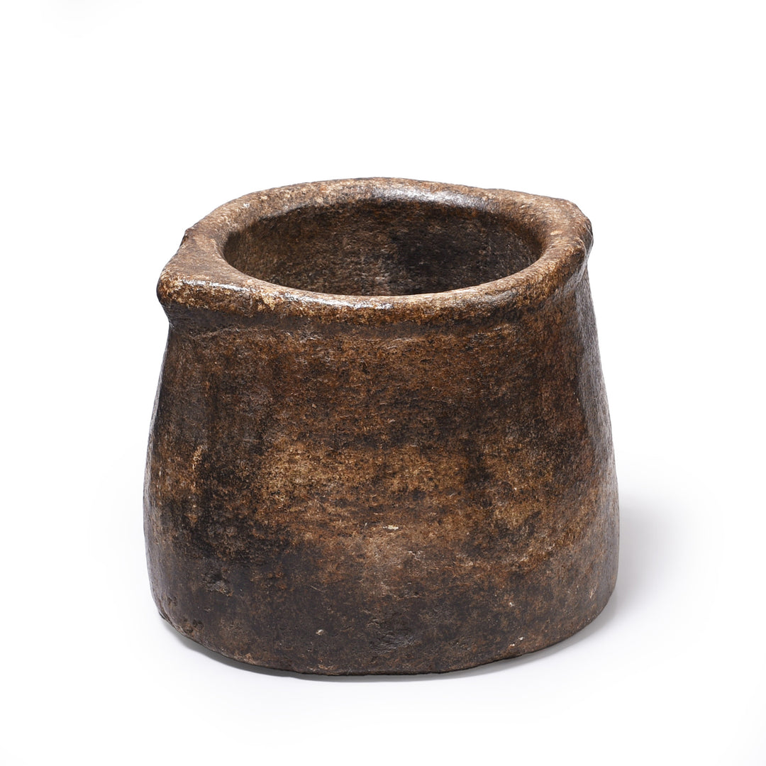 Vintage Indian Stone Plant Pot - Ca 1920's | Indigo Antiques