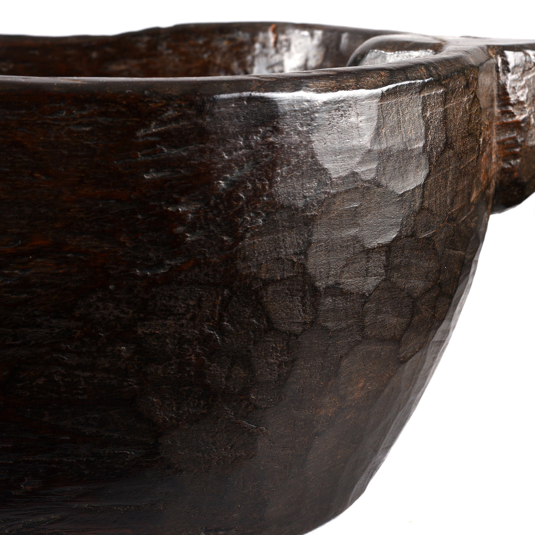 Detail From Antique Jackfruit Dough Mixing Bowl From Kerala | Indigo Antiques