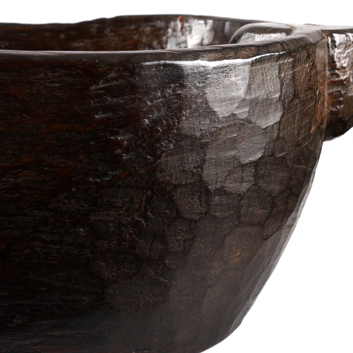 Detail From Antique Jackfruit Dough Mixing Bowl From Kerala | Indigo Antiques