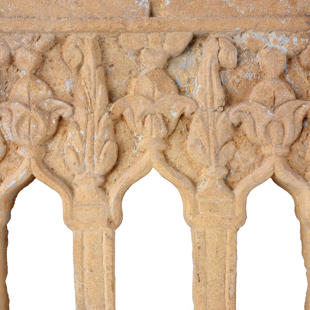 Detail From Antique 3 Way Stone Lamp Niche From Jaisalmer | Indigo Antiques