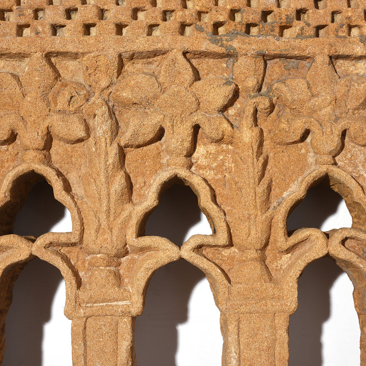 Detail From Antique  3 Way Stone Lamp Niche From Jaisalmer - 19th Century | Indigo Antiques