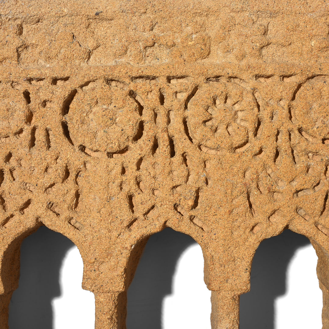 Detail From Antique 3 Way Stone Lamp Niche From Jaisalmer - 19th Century | Indigo Antiques