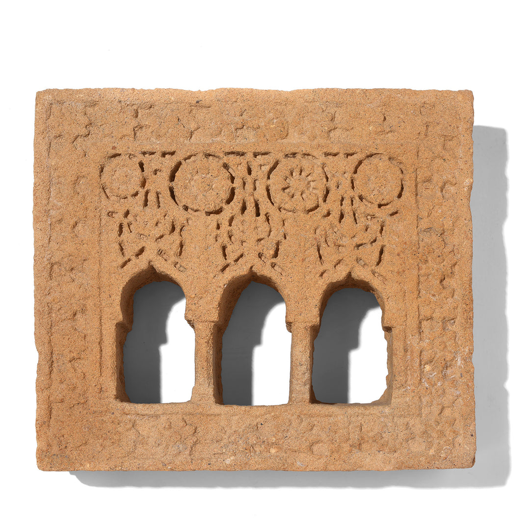 Antique 3 Way Stone Lamp Niche From Jaisalmer - 19th Century | Indigo Antiques