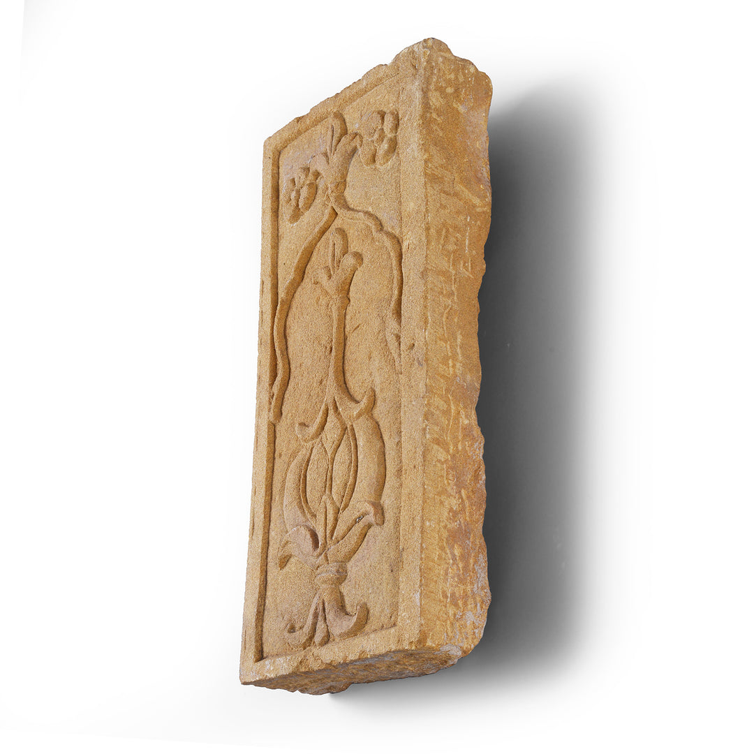 Depth View Of Antique Indian Carved Mughal Stone Panel From Rajasthan | Indigo Antiques