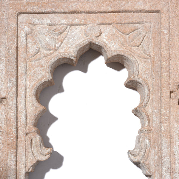 Carved Stone Lamp Niche From Rajasthan - 19th Century