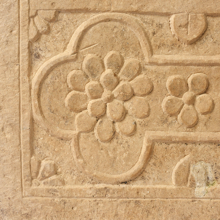 Carving Detail From Antique Carved Stone Window Jharokha Panel From Jaisalmer - 18th Century | Indigo Antiques