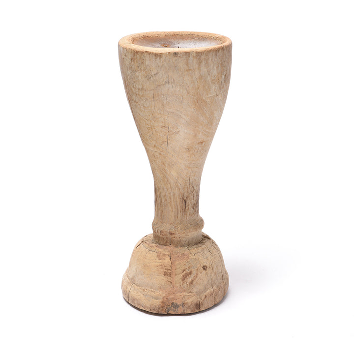 Carved Wooden Indian Candlestick | Indigo Antiques