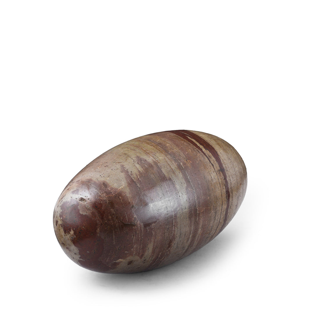 Angled View Of Stone Shiva Lingam  | Indigo Antiques