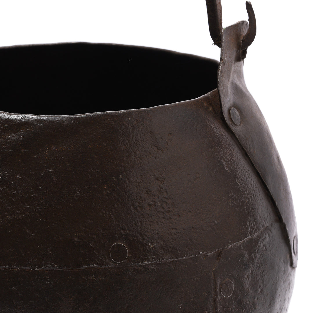 Detail From Antique Iron Well Pot From The Punjab - 19th Century | Indigo Antiques