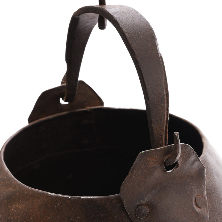 Detail From Antique Iron Well Pot From The Punjab - 19th Century | Indigo Antiques