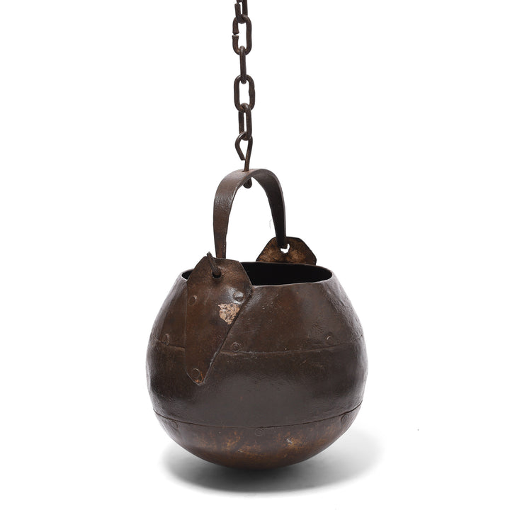 Antique Iron Well Pot From The Punjab - 19th Century | Indigo Antiques