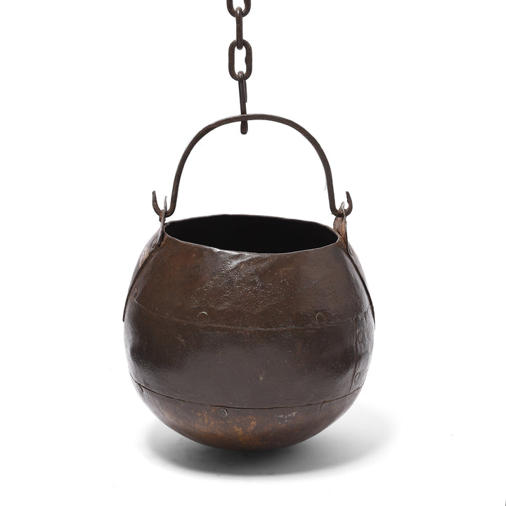 Antique Iron Well Pot From The Punjab - 19th Century | Indigo Antiques