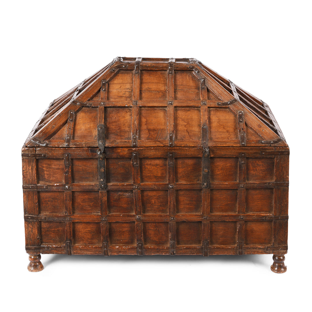 Back Of Antique Rajasthani Hut Stick Box | Indigo Antiques