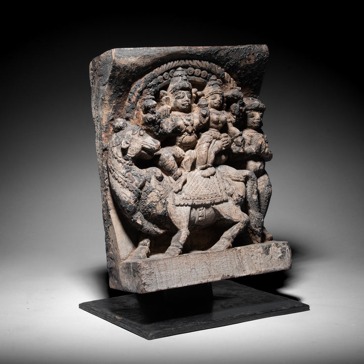 Antique Shiva & Parvati Chariot Carving From South India - 18th Century | Indigo Antiques