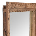 Carved Teak Door Mirror From Nagaur - 19th Century