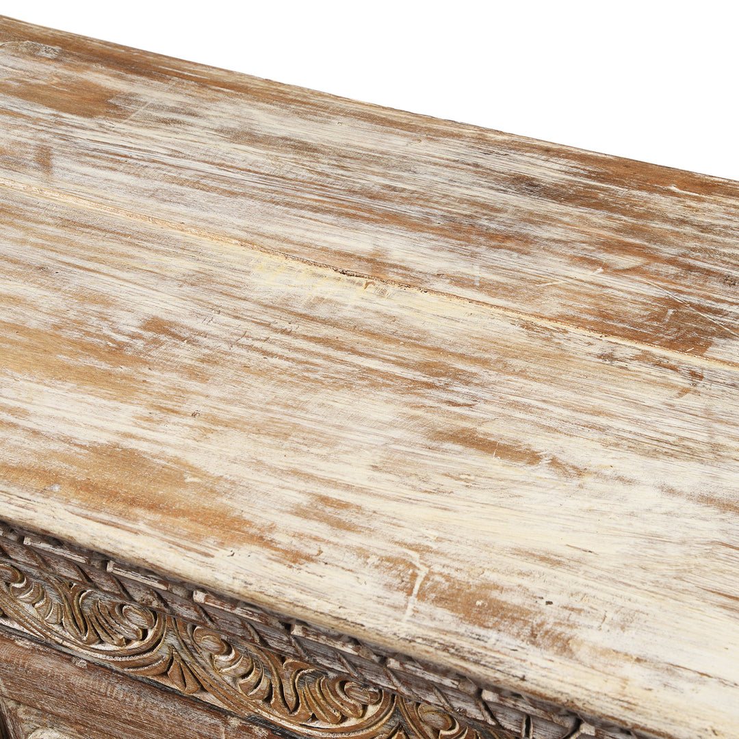 Detail From Reclaimed Teakwood Sideboard With Painted Finish | Indigo Antiques