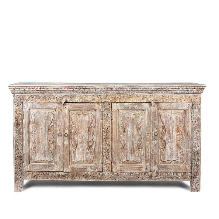 Reclaimed Teakwood Sideboard With Painted Finish | Indigo Antiques