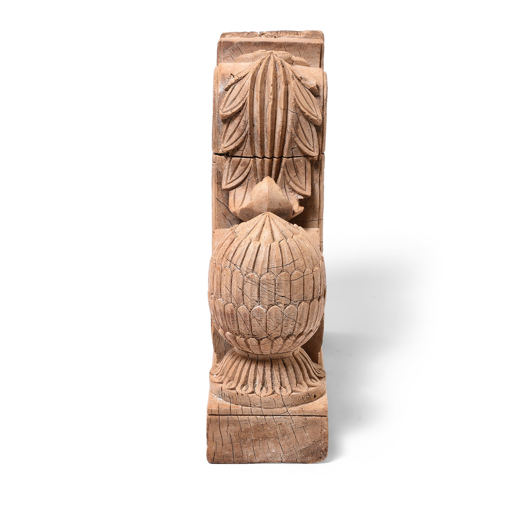 From View Of Antique Indian Carved Teak Corbel | Indigo Angiques