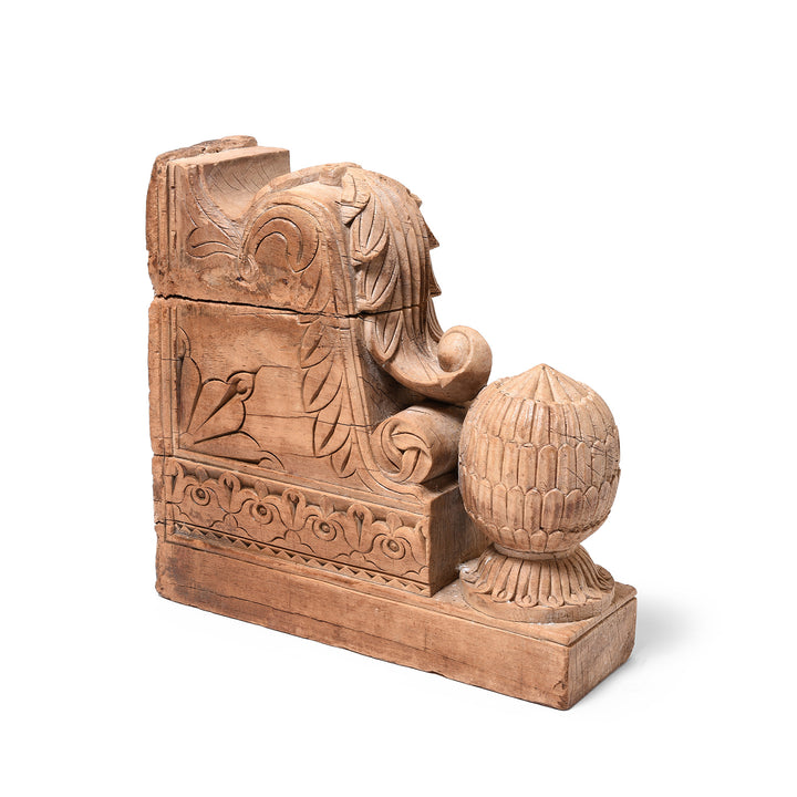 Antique Indian Carved Teak Corbel | Indigo Angiques