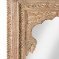 Carved Large Mihrab Mirror - Limed And Painted Finish