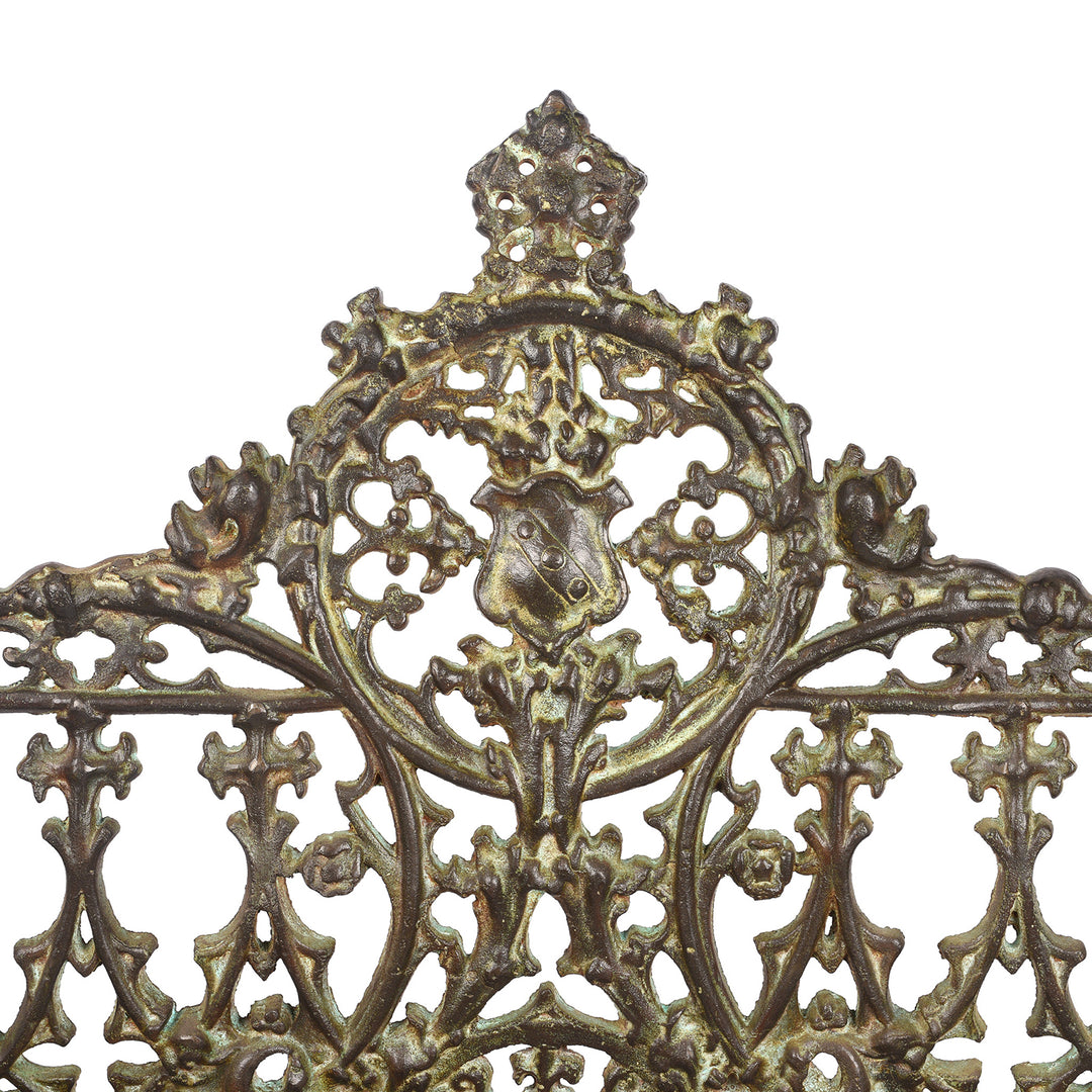 Gothic Cast Iron Garden Bench - Coalbrookdale Style | Indigo Antiques