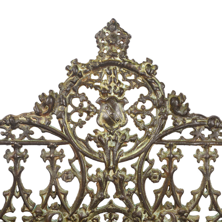 Gothic Cast Iron Garden Bench - Coalbrookdale Style | Indigo Antiques