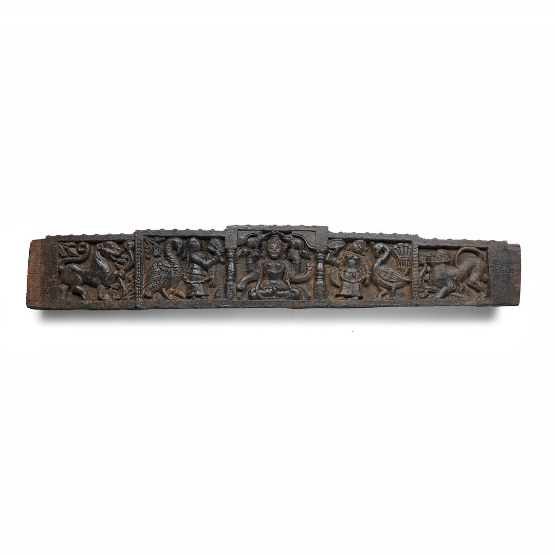 Antique Carved Tribal Lintel Panel From Kangra Valley | Indigo Antiques