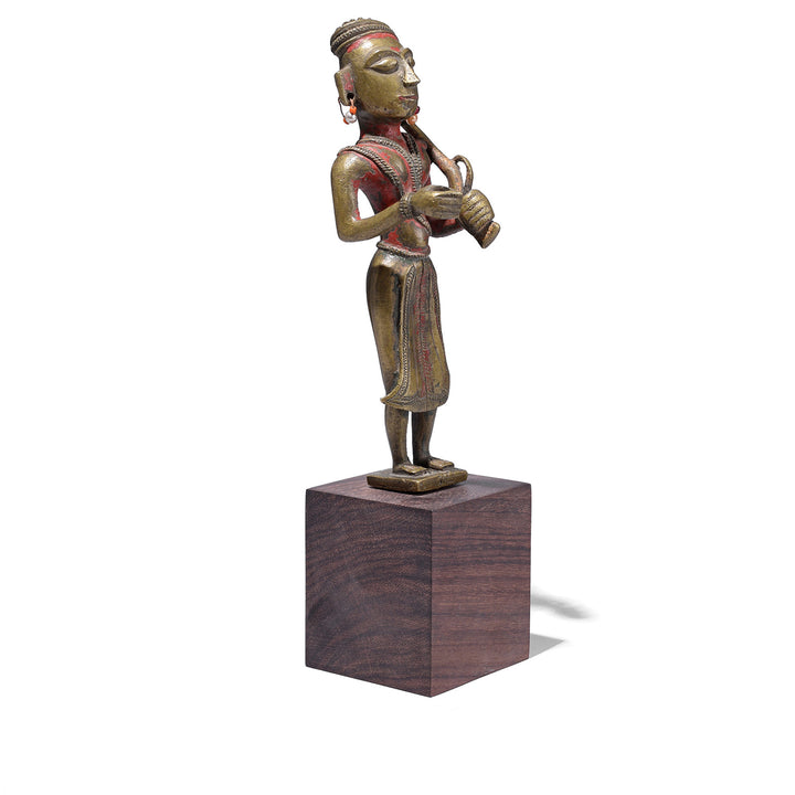 Angled VIew Of Option 1 Antique Indian Brass Palanquin Finial