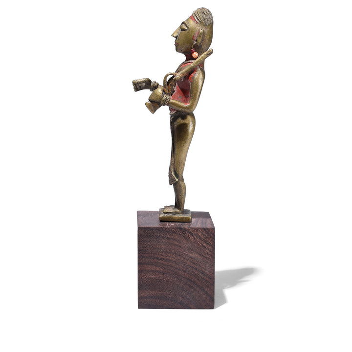 Side View Of Option 1 Antique Indian Brass Palanquin Finial