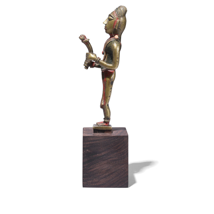 Side View Of Option 2 Antique Indian Brass Palanquin Finials | Indigo Antiques