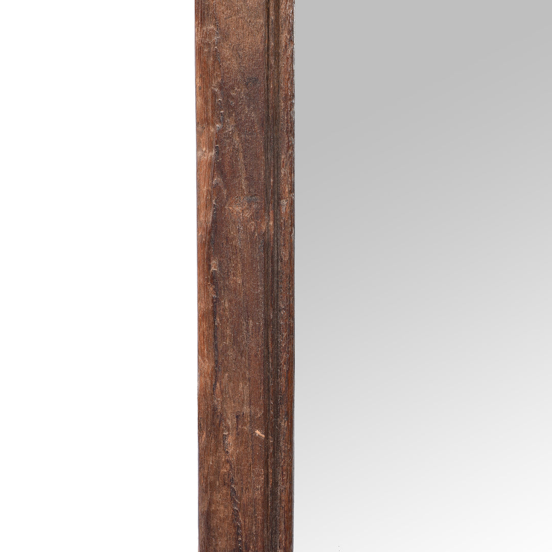 Frame Detail From Antique Carved Teak Window Mirror From Rajasthan 19th Century | Indigo Antiques