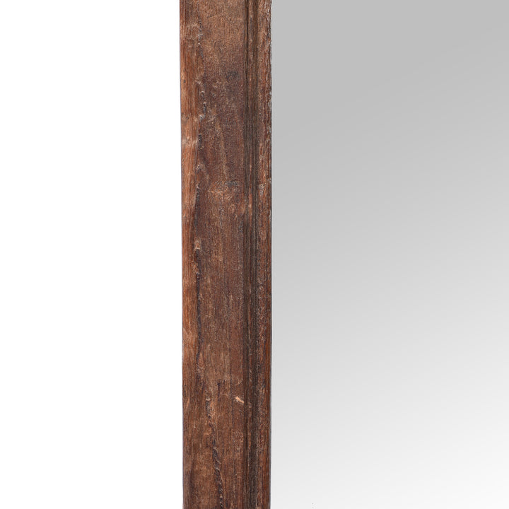Frame Detail From Antique Carved Teak Window Mirror From Rajasthan 19th Century | Indigo Antiques